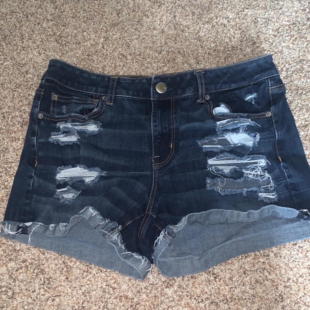 American eagle high rise distressed short